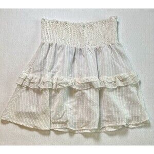 Kendall & Kylie White Ruffle Skirt or Top Medium